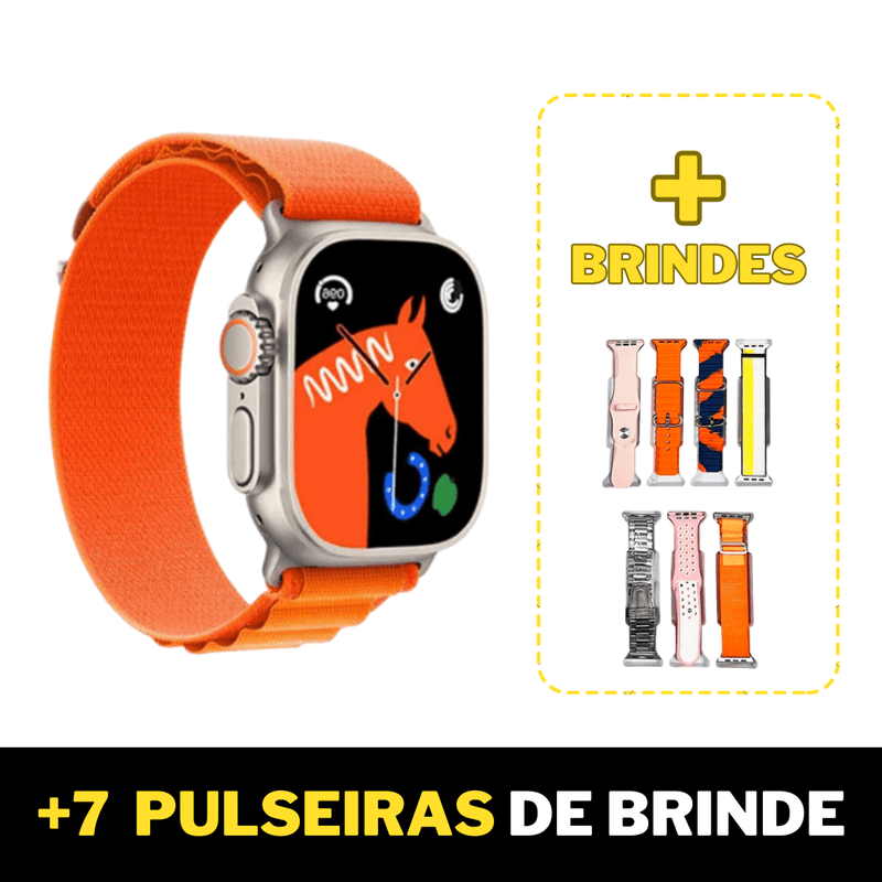 SmartWatch Ultra Titanium +Pulseiras de Brinde